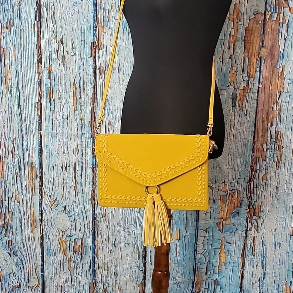 Boho Yellow Crossbody Purse - Picture 6 of 14